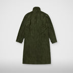 Thug Club Bio Soldier Leather Trench Coat in khaki, view 2 of 11