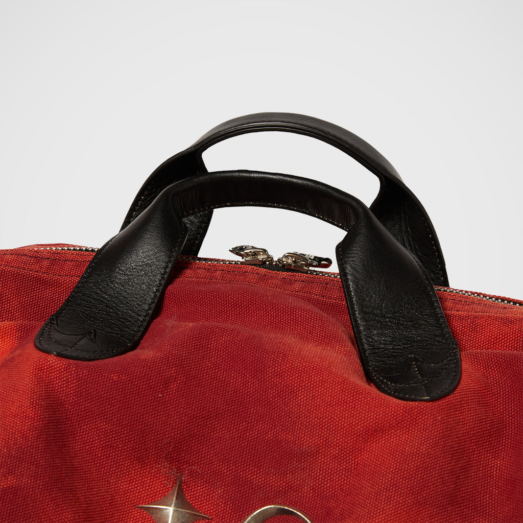 Thug Club Two Tone Washed Canvas Crossbody Bag in red, view 5 of 5