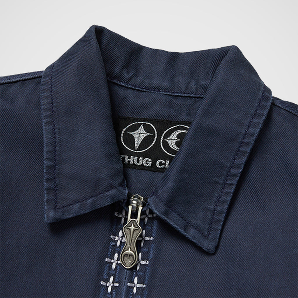 Thug Club X Stitch Eisenhower Jacket in navy, view 3 of 10