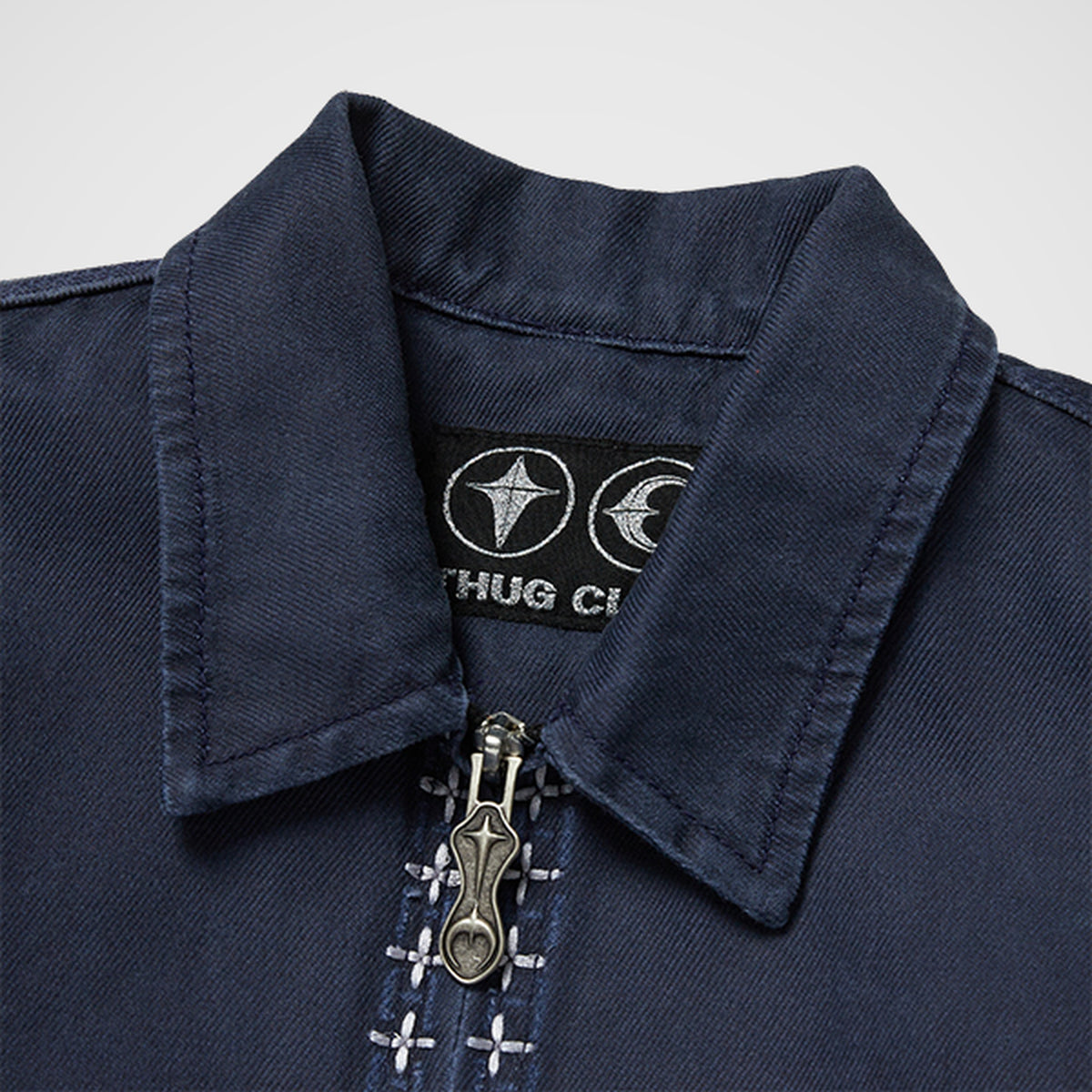 Thug Club X Stitch Eisenhower Jacket in navy, view 3 of 10