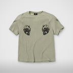 Thug Club Bulk Shoulder Waffle T-Shirt in khaki