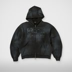 Thug Club Dirty Washed Old Glory Zip-Up Hoodie in black