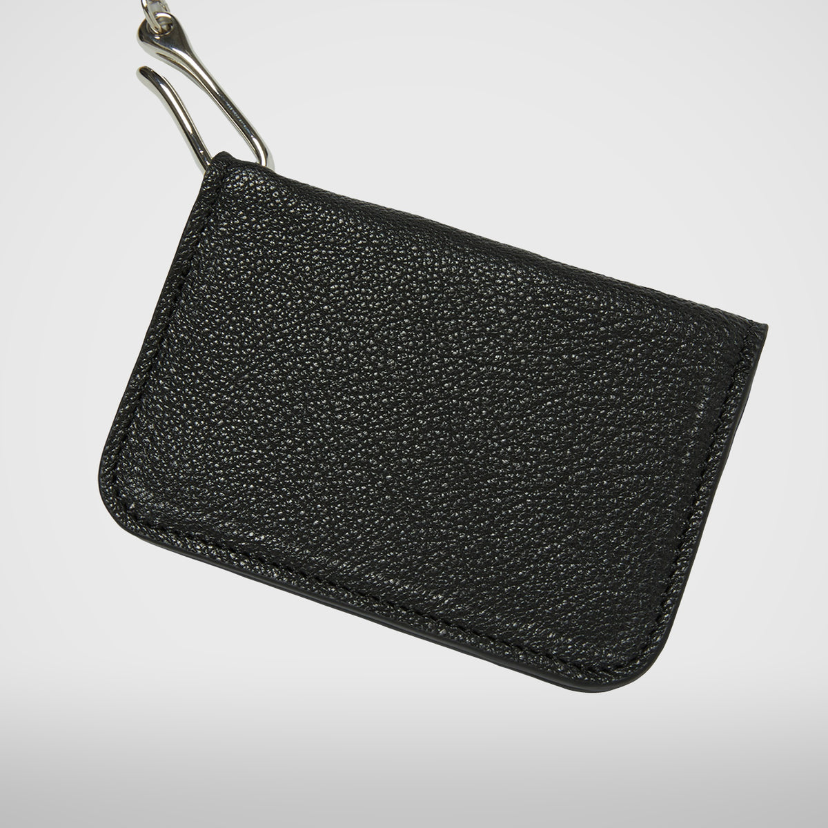 Thug Club TC Ball Chain Leather Card Case in black, view 3 of 4