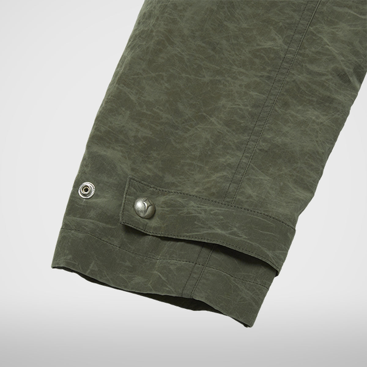 Thug Club Scarred Bio Soldier Trench Coat in khaki, view 7 of 9