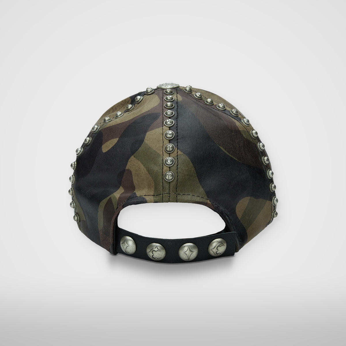 Thug Club Studded Camo Leather Cap, view 3 of 3