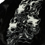 THREE RIDING SKULL FUR COAT