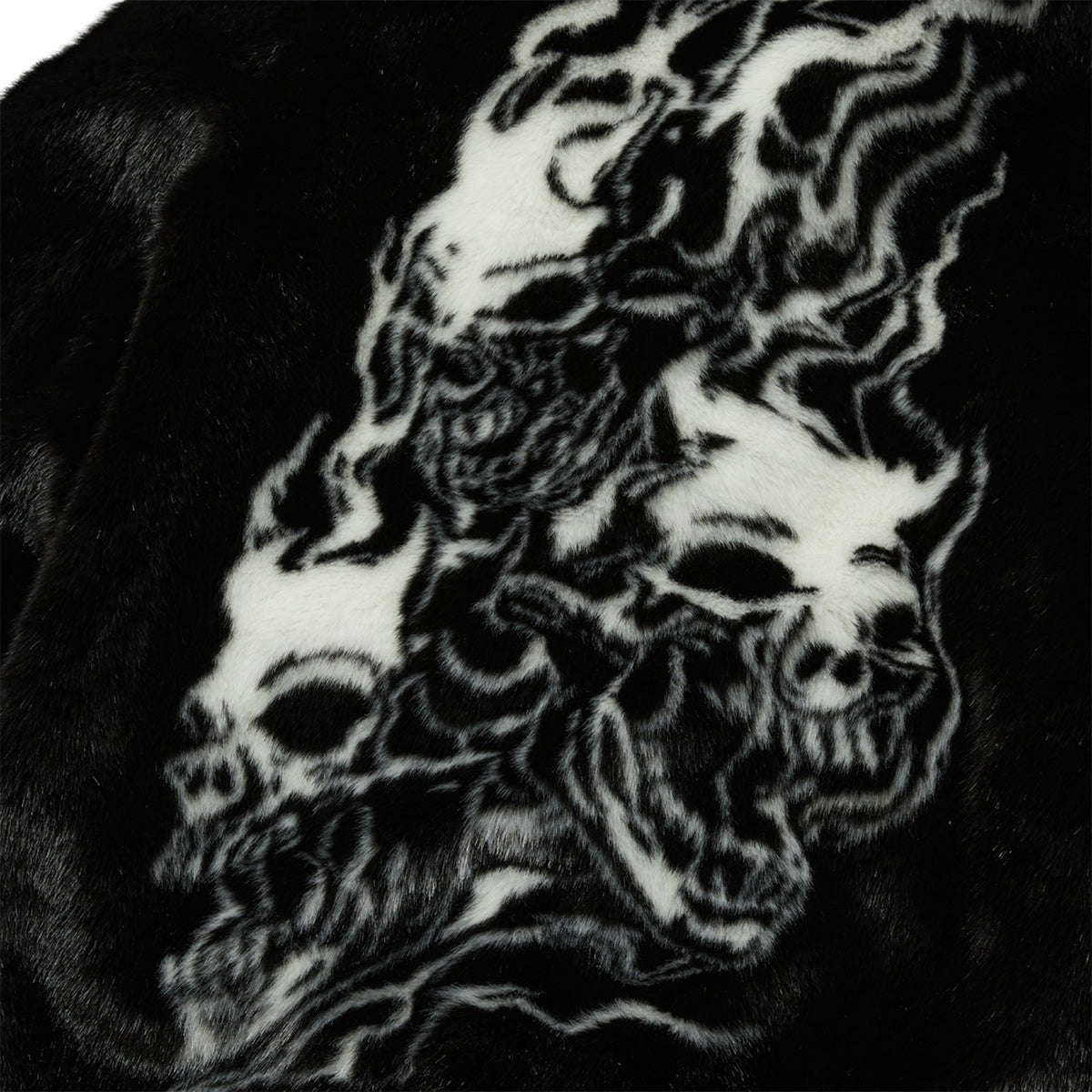 THREE RIDING SKULL FUR COAT