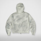Thug Club Dirty Washed Old Glory Zip-Up Hoodie in white, view 2 of 2