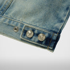 Thug Club Denim Zip-Up Hoodie in blue, view 7 of 10