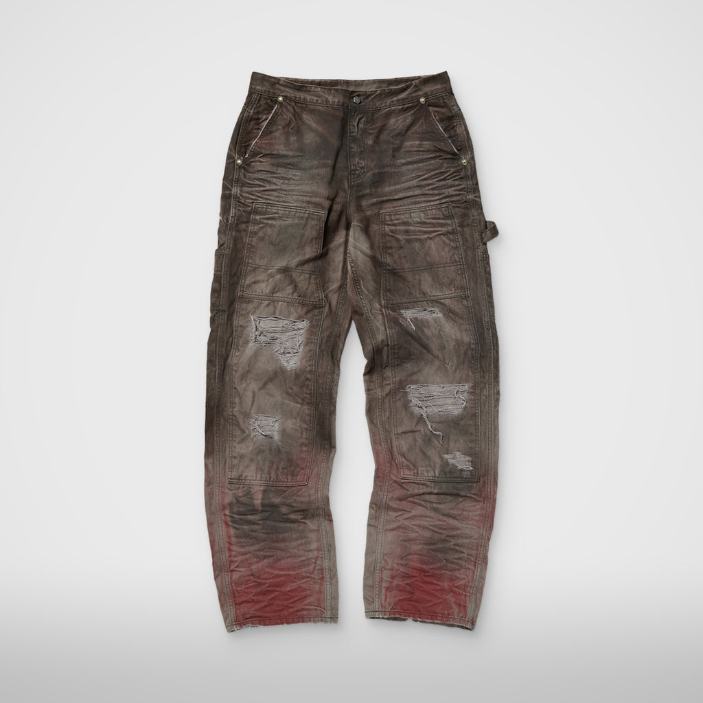 Thug Club Two Tone Washed Carpenter Pants in grey