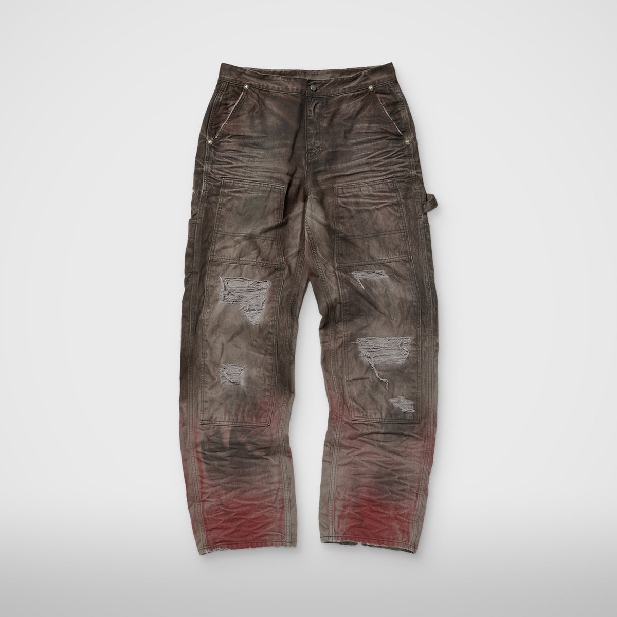 Thug Club Two Tone Washed Carpenter Pants in grey