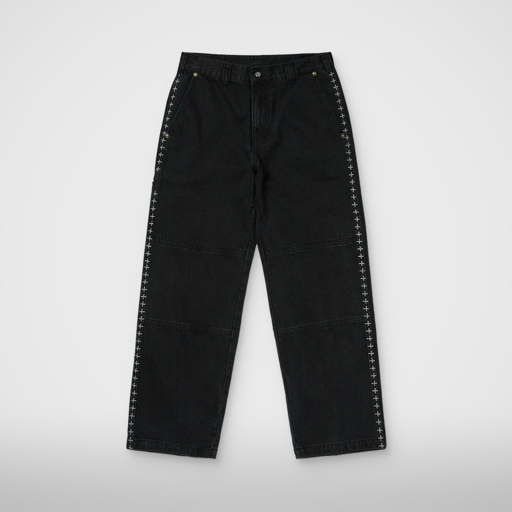 Thug Club X Stitch Pants in black