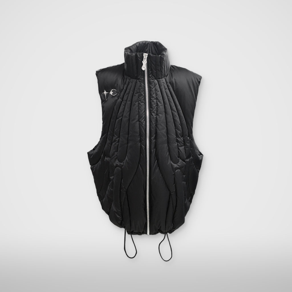 Thug Club Cave Goose Down Vest in black