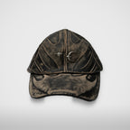 Thug Club TC Leather Chopper Cap in black, front view