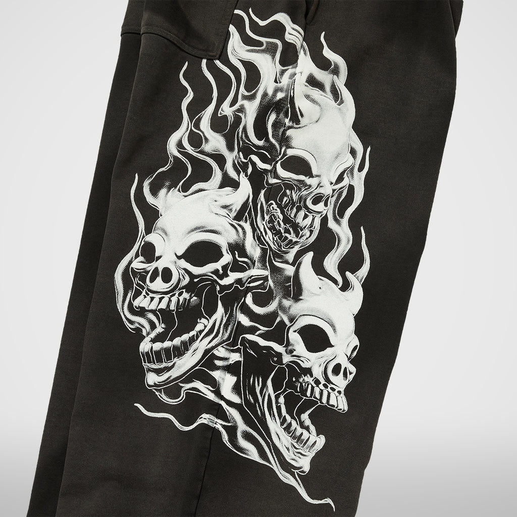 Thug Club Six Riding Skull Sweatpants in black, view 4 of 5