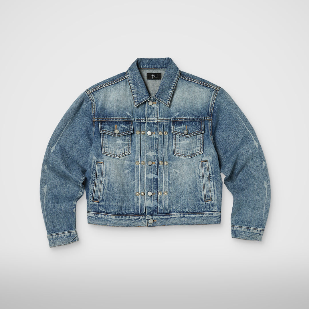 TC SPINE LASER DENIM JACKET