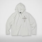 Thug Club T-Studded Cutout Hoodie in white