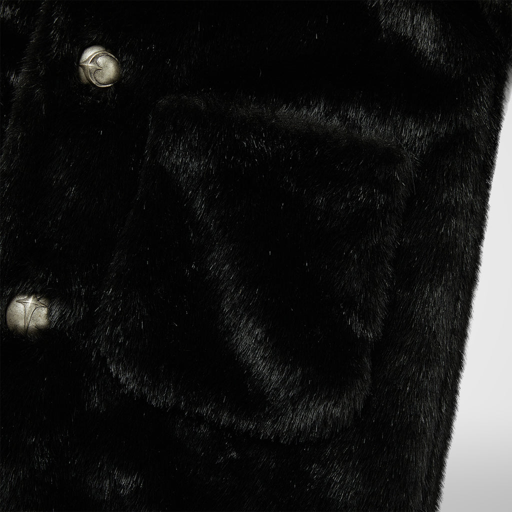 THREE RIDING SKULL FUR COAT