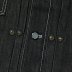 Thug Club Land Warfare Denim Jacket in black, view 5 of 8