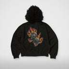 Thug Club TC Two Face Fur Hooded Zip-Up in black, view 2 of 8