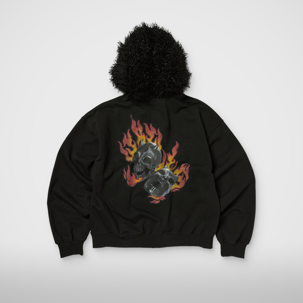 Thug Club TC Two Face Fur Hooded Zip-Up in black, view 2 of 8