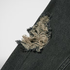 Thug Club Denim Zip-Up Hoodie in black, view 9 of 10
