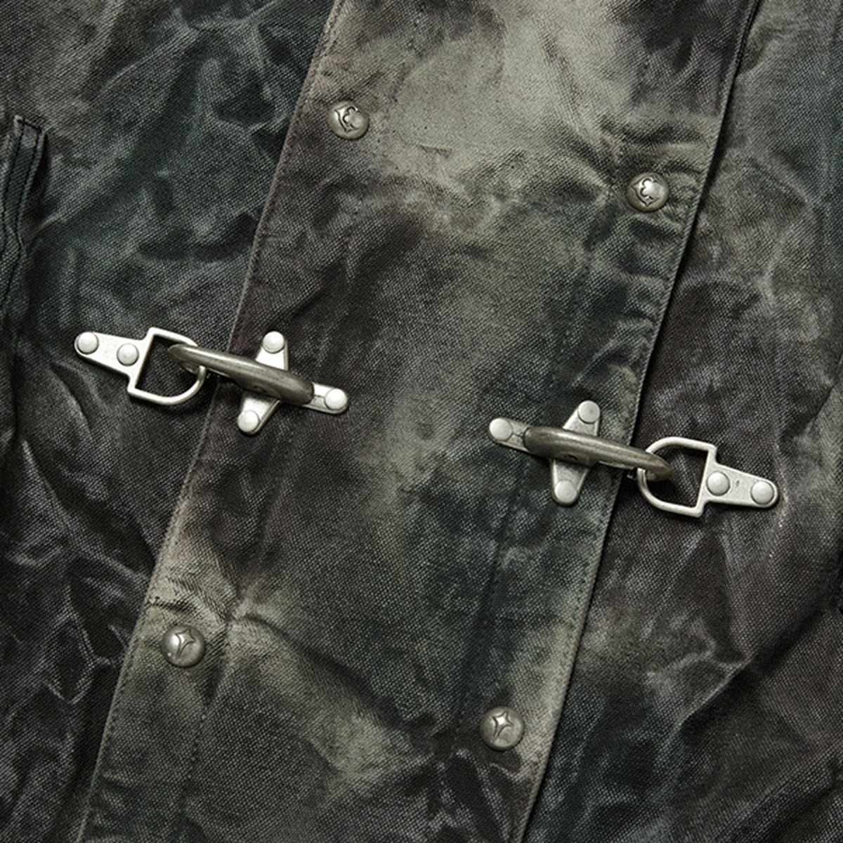 Thug Club Bio Soldier Denim Trench Coat in camo, view 5 of 10