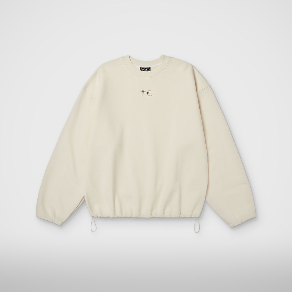 Thug Club Color Emblem Sweatshirt in ivory