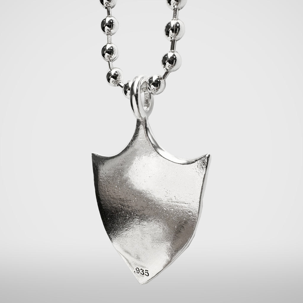 Thug Club TC Shield Necklace in silver, view 2 of 4