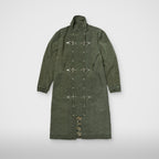 Thug Club Scarred Bio Soldier Trench Coat in khaki