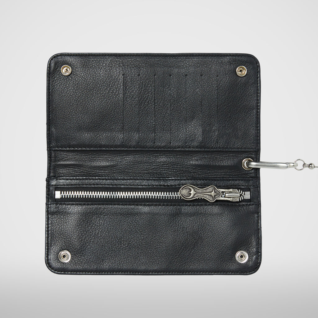 Thug Club Chopper Quilted Long Wallet in black, view 4 of 4