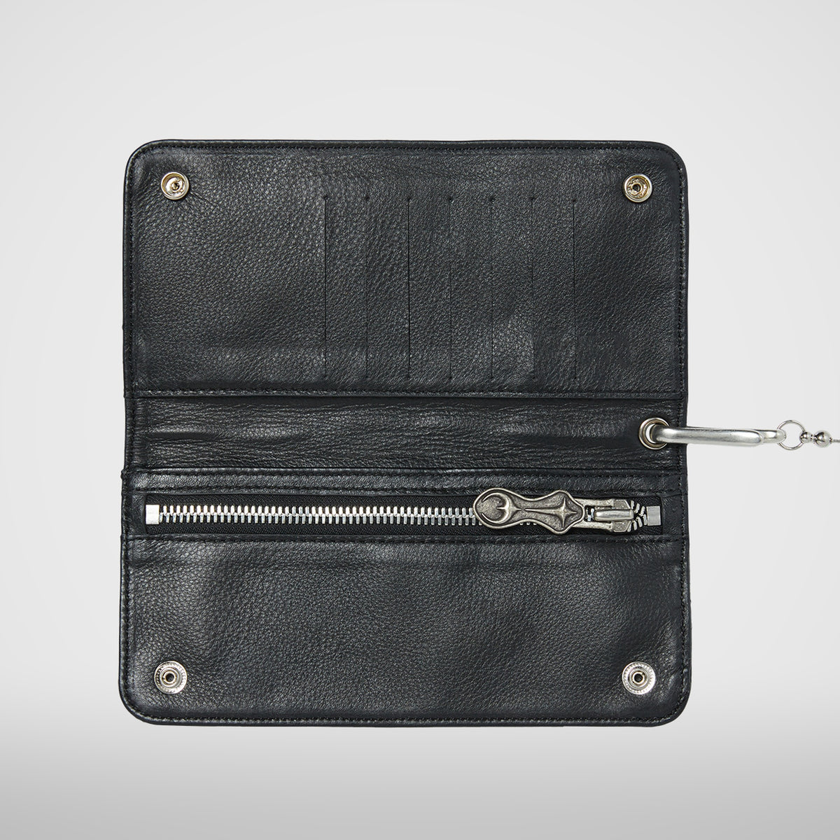 Thug Club Chopper Quilted Long Wallet in black, view 4 of 4