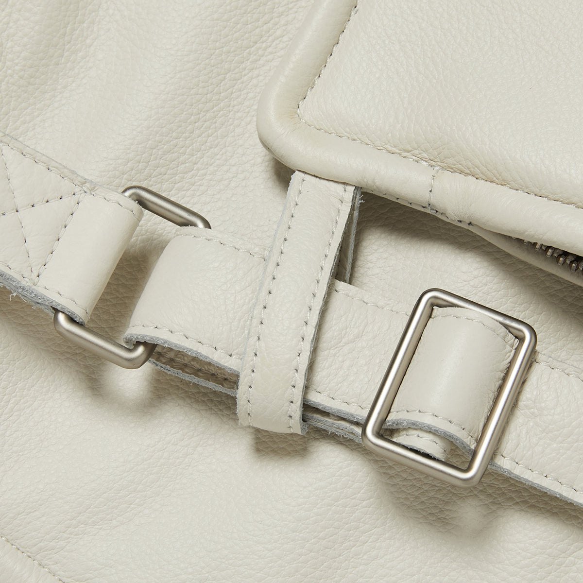Thug Club Demi Quilted Vest in ivory, view 5 of 5