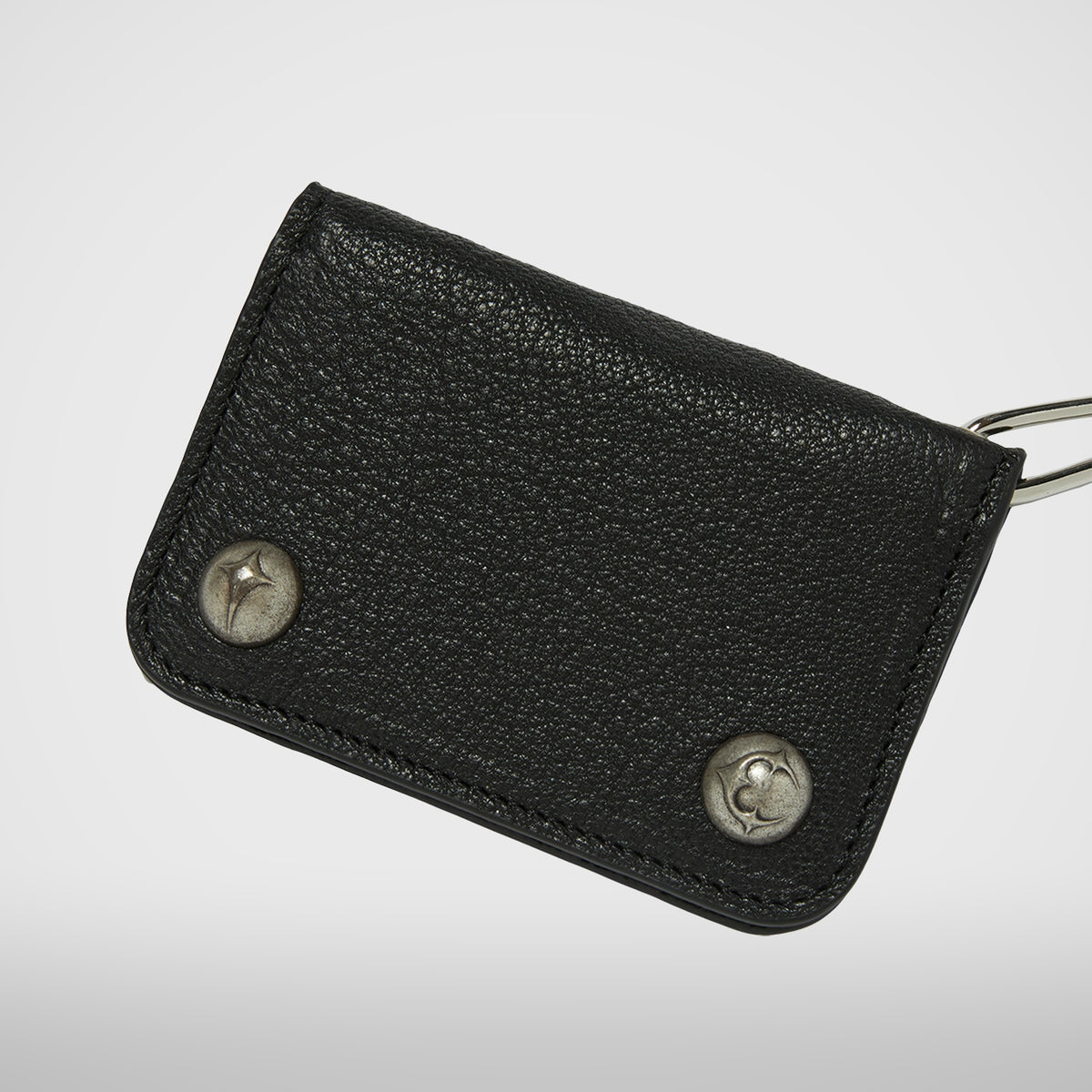 Thug Club TC Ball Chain Leather Card Case in black, view 2 of 4