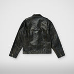 Thug Club Bio Soldier Leather Jacket in black, view 2 of 8