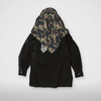 Thug Club Tainted Creed Scarf Hooded Shirt in black, view 2 of 5