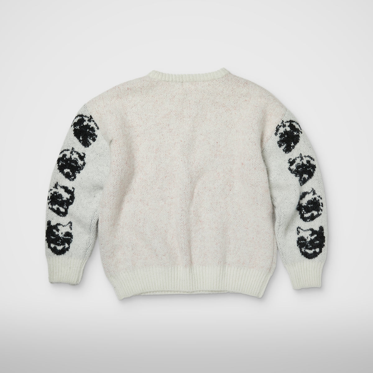 Thug Club TC Bone Cross Knit Sweater in white, view 2 of 4