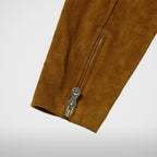 Thug Club Bio Soldier Leather Jacket in camel, view 8 of 8