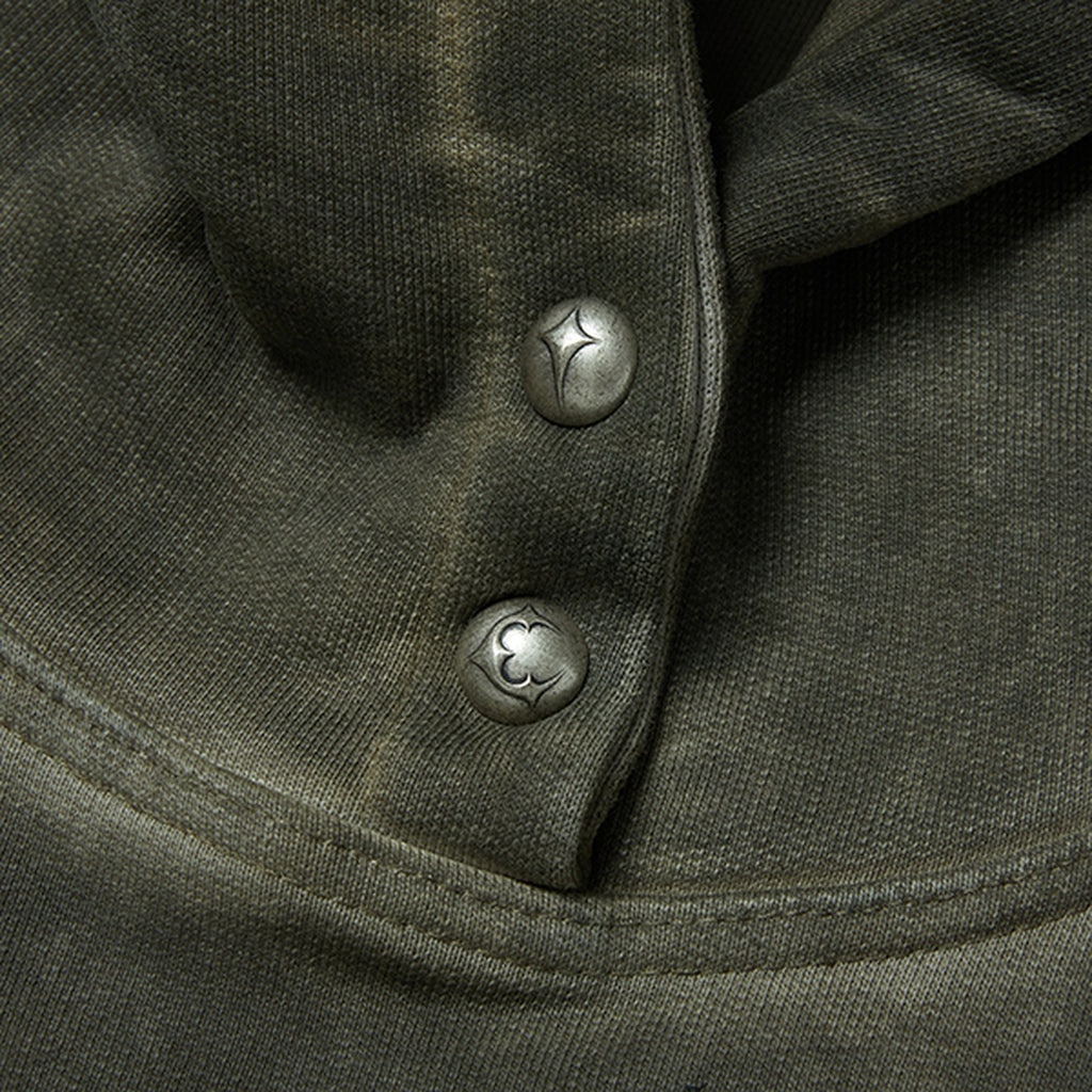 Thug Club Color Emblem Hoodie in khaki, view 3 of 6