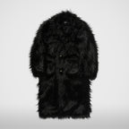 Thug Club TC Crow Fur Coat in black