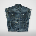 Thug Club TC Angels Denim Vest in blue