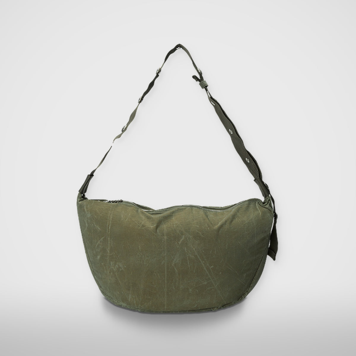 Thug Club Scarred Bio Army Messenger Bag in khaki, view 3 of 10