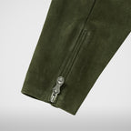 Thug Club Bio Soldier Leather Jacket in khaki, view 8 of 8