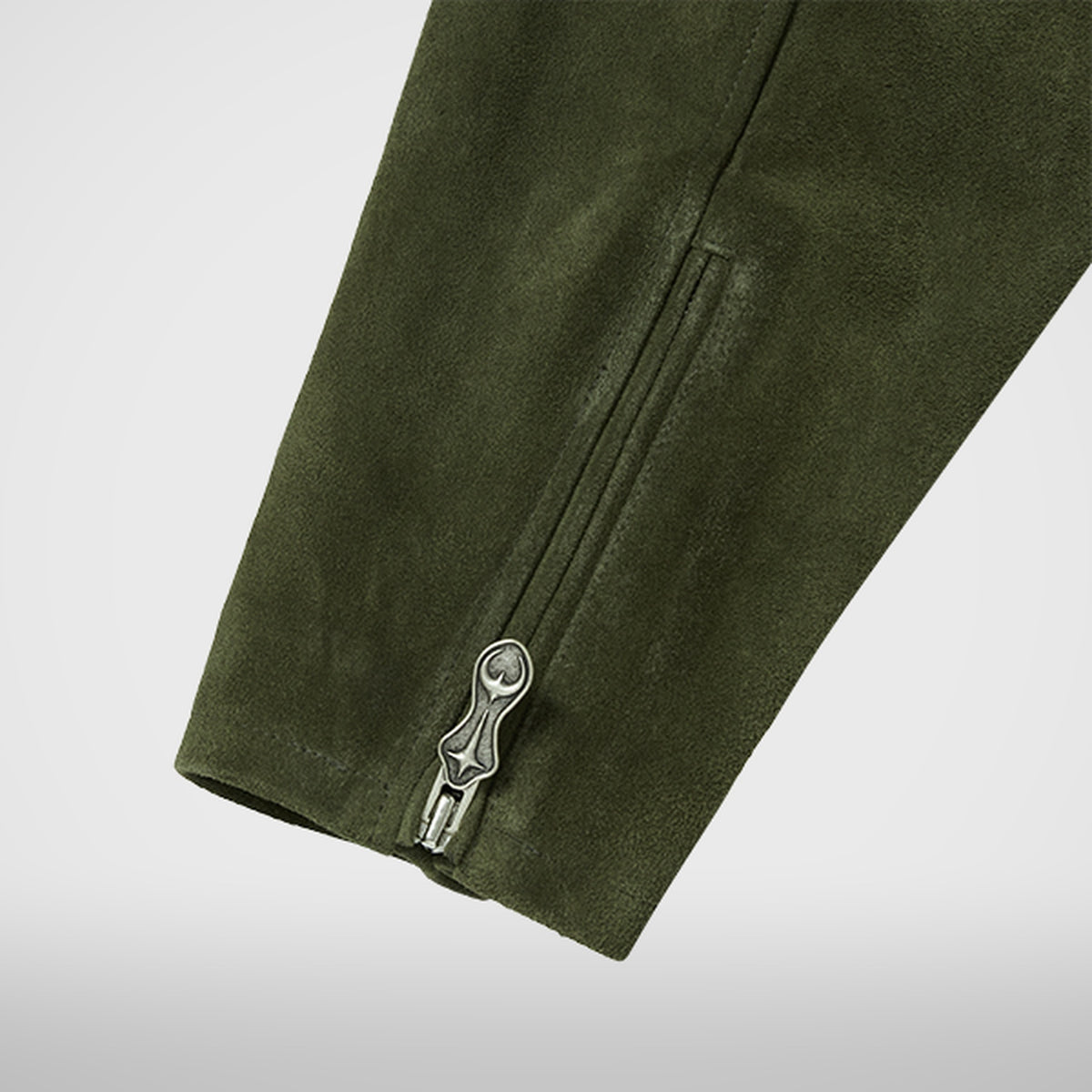 Thug Club Bio Soldier Leather Jacket in khaki, view 8 of 8