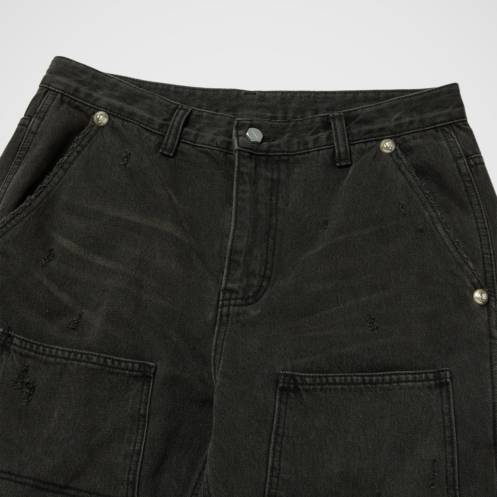 Thug Club Studed Knee Carpenter Pants in black, view 3 of 7