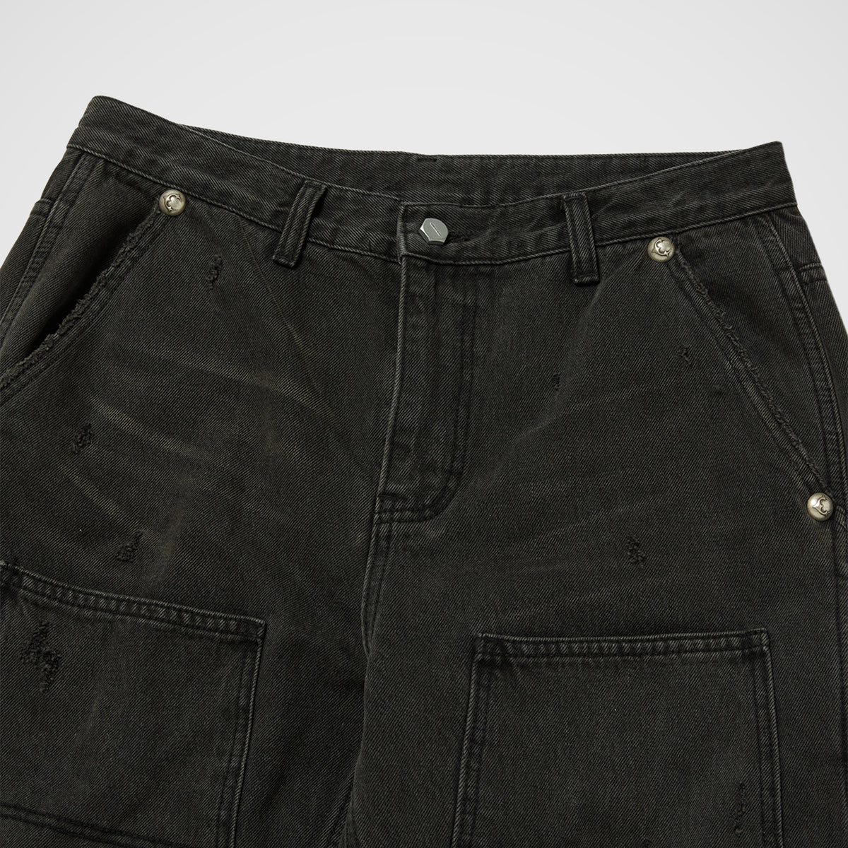 Thug Club Studed Knee Carpenter Pants in black, view 3 of 7