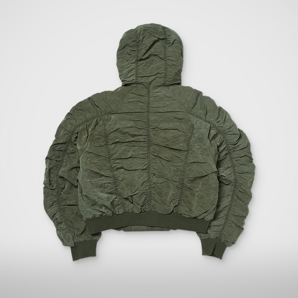 Thug Club Scarred Double Flying Bio Jacket in khaki, view 2 of 7