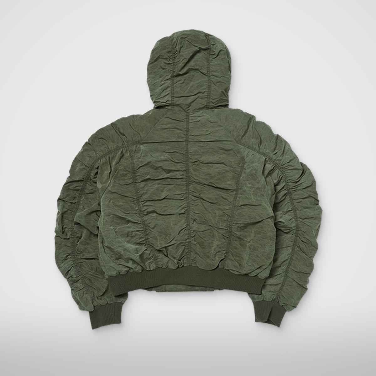 Thug Club Scarred Double Flying Bio Jacket in khaki, view 2 of 7