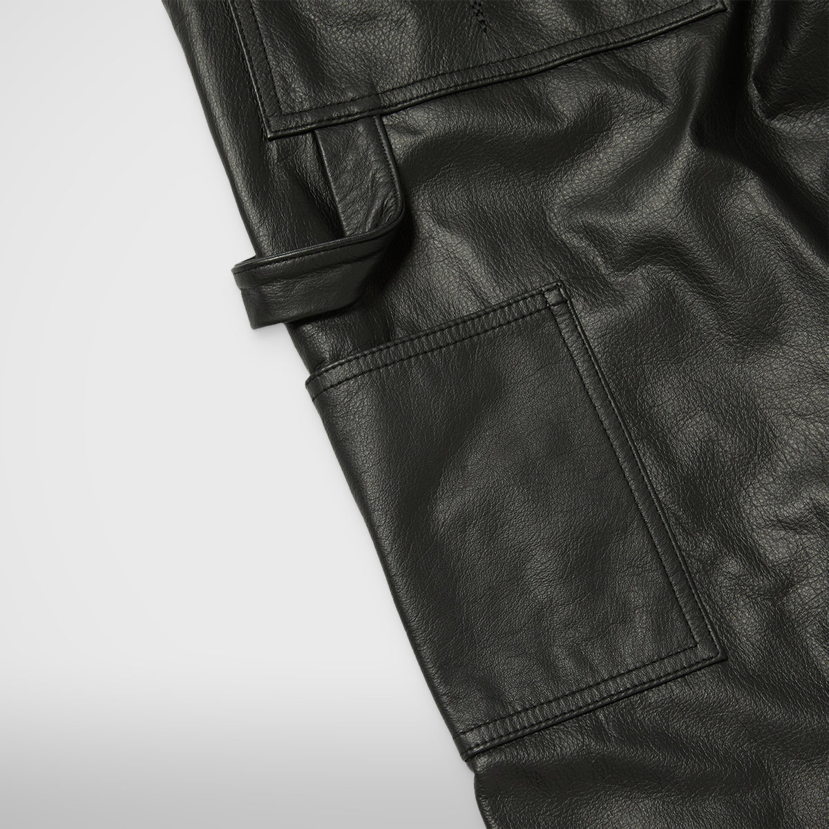 Thug Club TC Leather Studed Work Pants in black, view 10 of 10