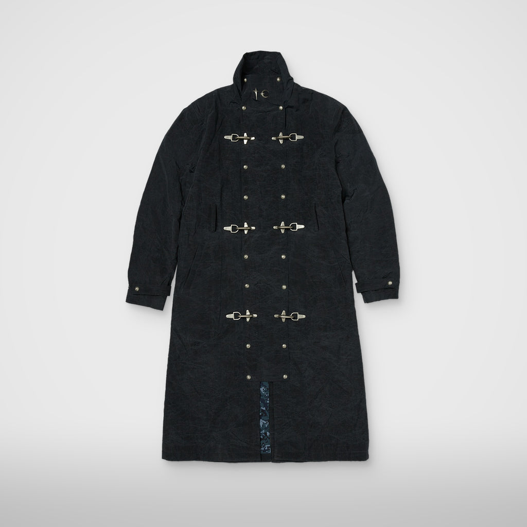 Thug Club Scarred Bio Soldier Trench Coat in black